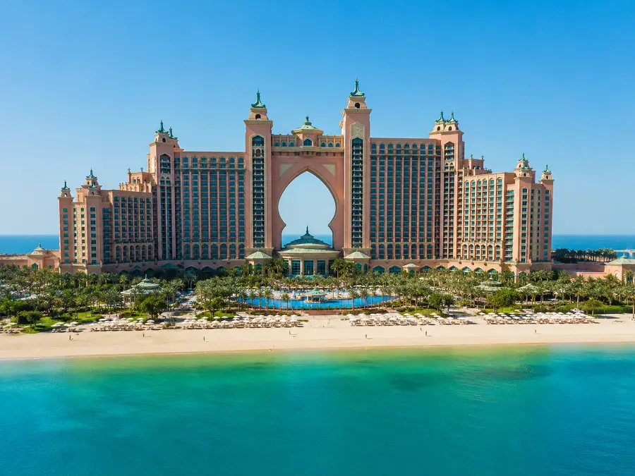Atlantis The Palm and the crescent on Palm Jumeirah